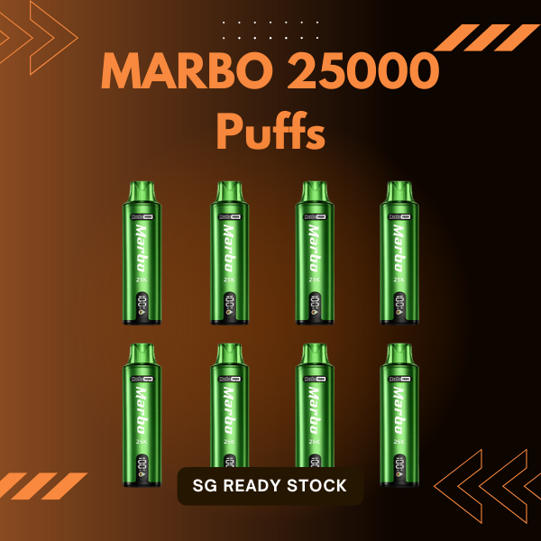 Marbo 25000 Puffs disposable vape device featuring smart LED screen and matte finish