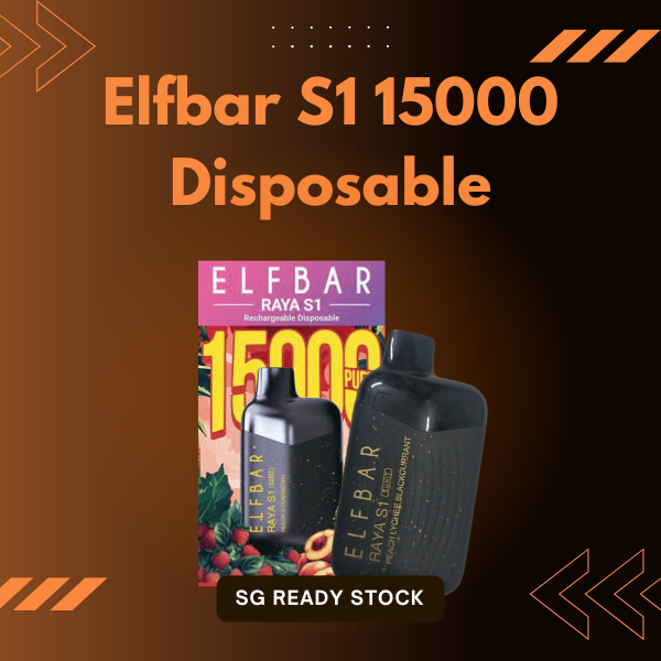Elfbar S1 15000 Disposable Vape device showing digital screen and flavor design